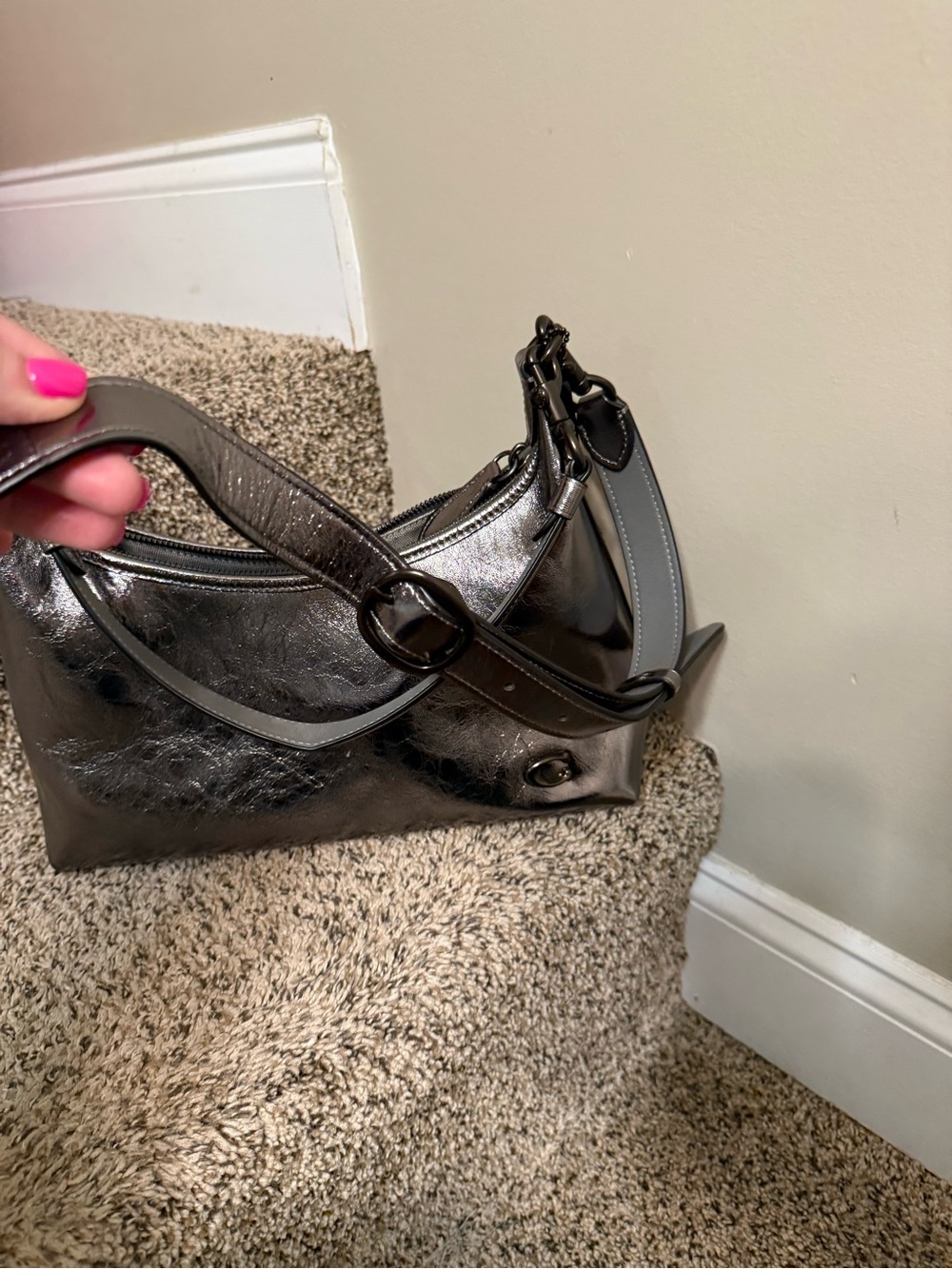 Coach Juliet shoulder bag metallic pewter - Picture 3 of 12